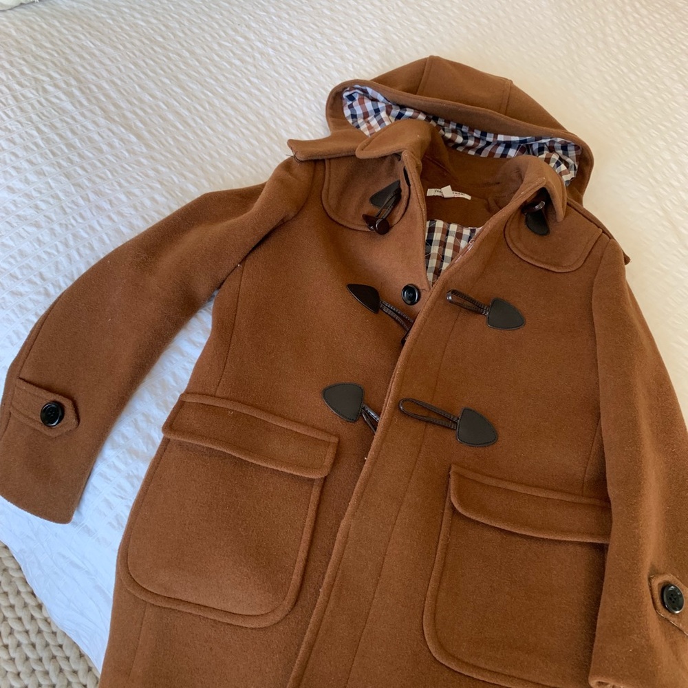 Boys Isaac Mizrahi toggle coat with hoodie